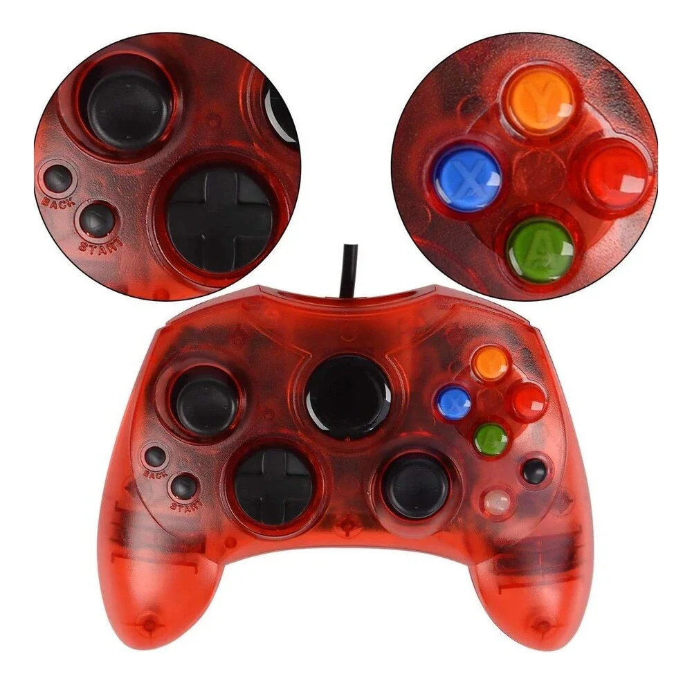 Wired Gamepad Joystick Controller Compatible With Microsoft Classic Xbox S-type